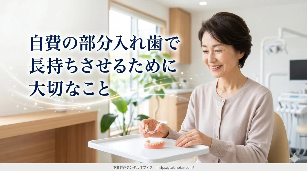 自費の部分入れ歯で長持ちさせるために大切なこと